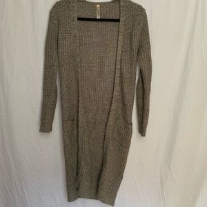 Ashley along Grey Cardigan